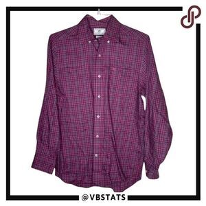 Southern Tide LS Red/Navy Plaid Flannel Shirt in Size Small Classic Fit